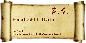 Pospischil Itala névjegykártya